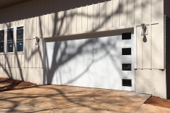 White Single Door Garage with Windows